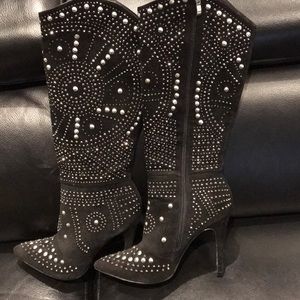 Studded STYLETTO boots